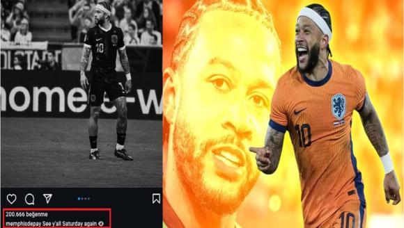 Hollanda'nın yıldızı Depay, Türkiye'ye meydan okudu: "Cumartesi görüşürüz..!"