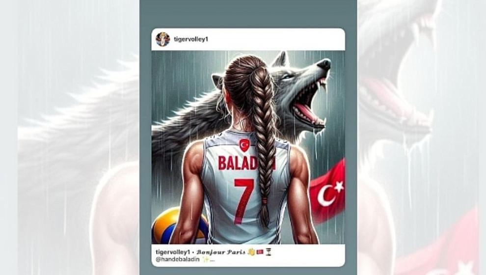 Milli Voleybolcumuz Hande Baladin'den 'Bozkurt' Paylaşımı