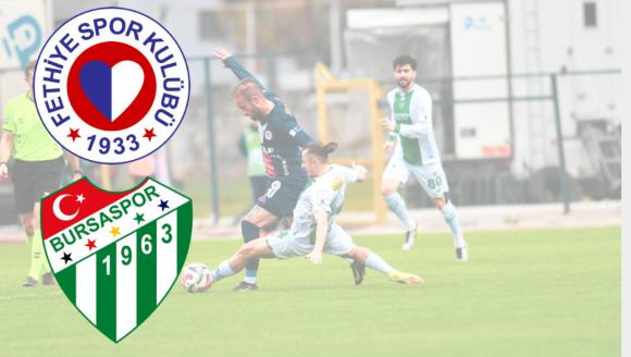 Bursaspor kritik Fethiyespor deplasmanında 2 puan bıraktı! İşte Bursaspor-Fethiyespor maçının geniş özeti